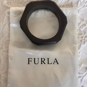 Vintage Furla Black/ Dark Brown Bangle Bracelet Made in Italy